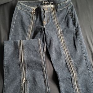Vintage l.e.i. zipper front jeans 9